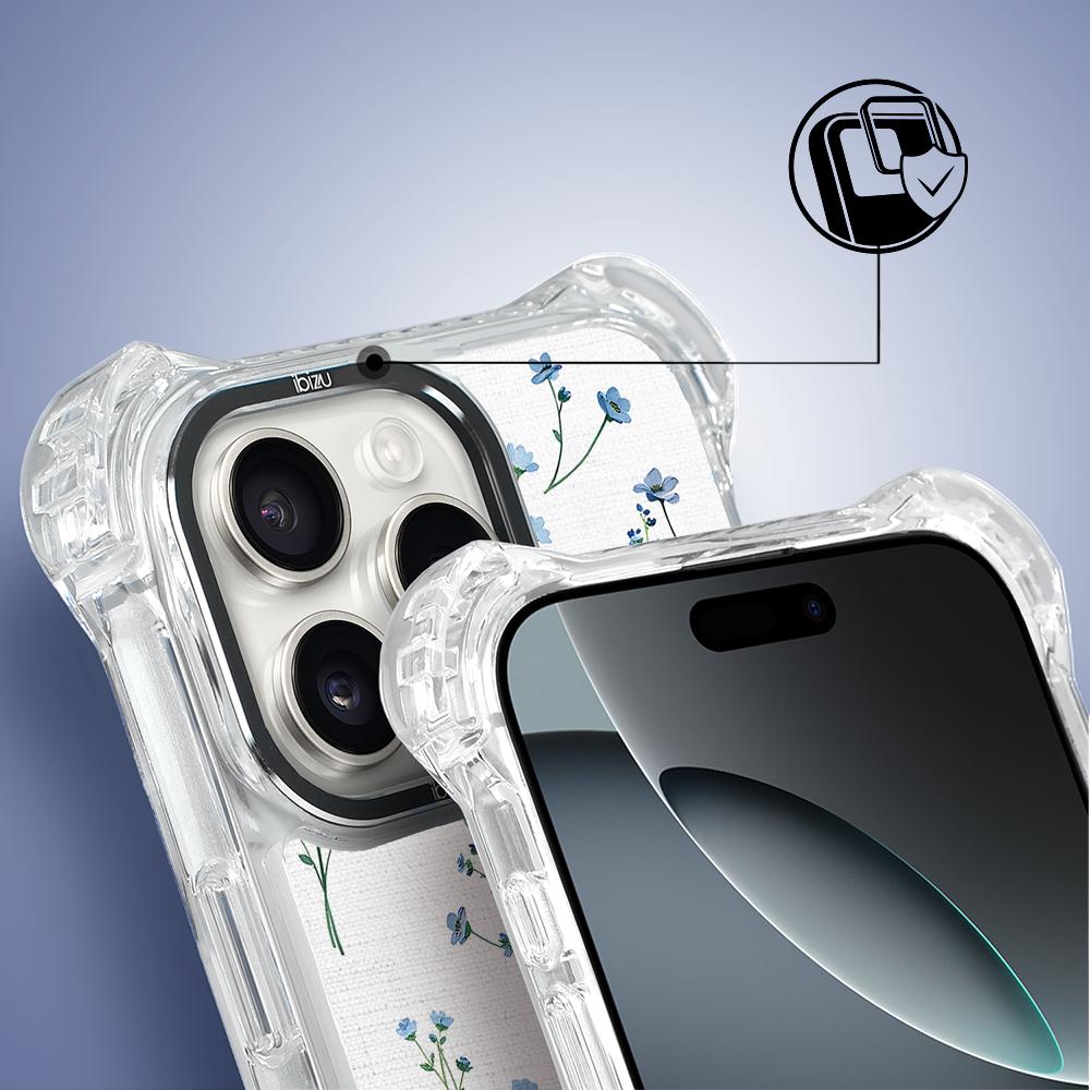 Etui Do Iphone 16 Pro Ibizu Dropguard Ultra Z Magsafe, Pastel Bloom, Niebieski Sen