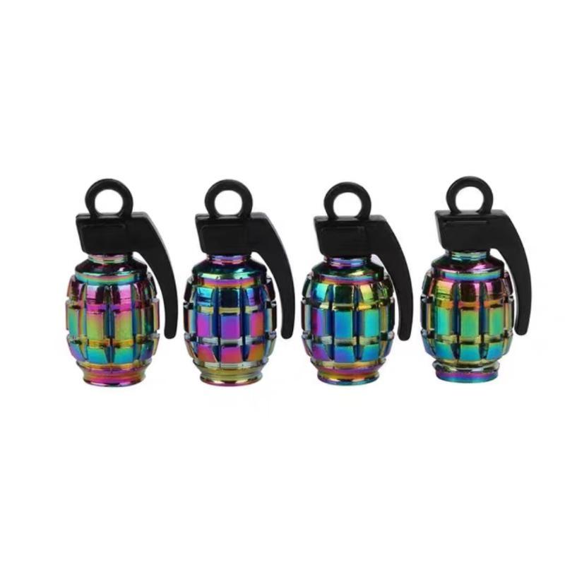 

4 шт. алюминиевый забавный противотанковый гранатометный чехол для автомобильной шины, для всех автомобилей и мотоциклов разноцветный