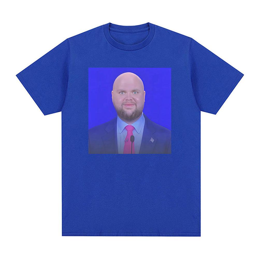 JD Vance Meme Glatzer Babygesicht Lustiges T-Shirt Herren Damen Mode Humor Gothic Übergroßes T-Shirt Baumwolle Lässig Kurzarm T-Shirt