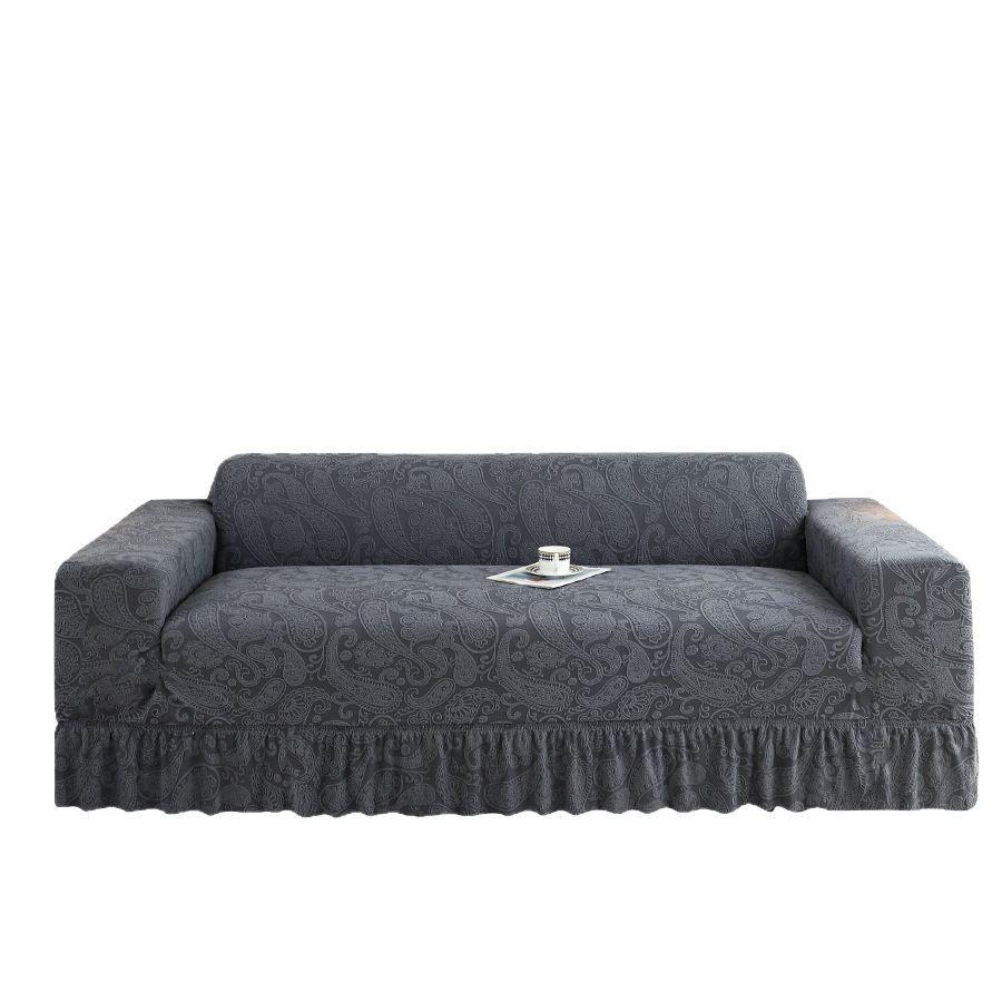 Elastic Sofa Cover Skirt Universal Sofa Dust Cover Dust-Proof Three-Dimensional Jacquard Sofa Cover