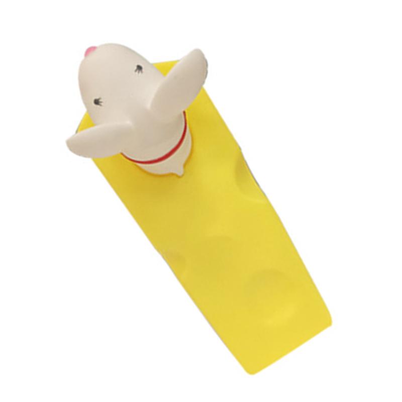 Cartoon Deurstopper Schattig Dier Vormig Ponsvrij Decoratieve Deurwig voor Thuis Kantoor Wit