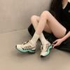 Platform casual sports shoes women's spring new 2025 summer Korean version of Maillard outdoor hiking shoes running shoes