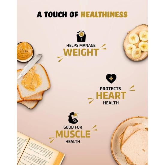 True Elements Peanut Butter Creamy Jaggery 350Gm By True Elements - Clean Protein, Peanut Butter For Fitness, Unsweetened, Creamy