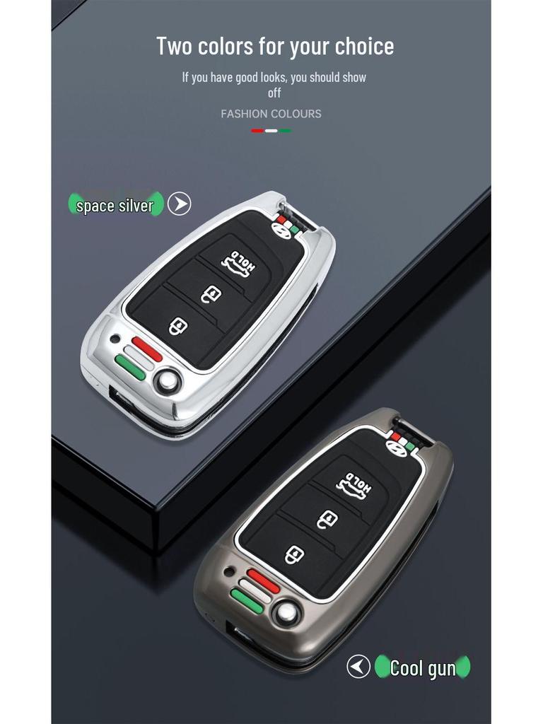High-End Key Case for 21 Hyundai Models: Fits 2020 Elantra, Reina, ix35 – Unisex Car Key Shell with Buckle