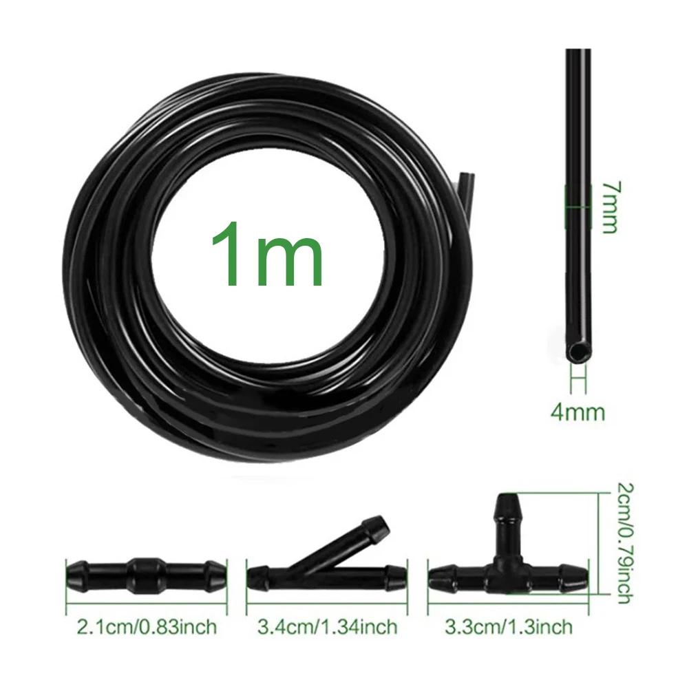 5M/1M Car Wiper Blade Pipe Windshield Wiper Tube with 30/3Pcs T/Y/I Type Splitter Windshield Washer Hose Connector Windshield 1M and 3 connectors