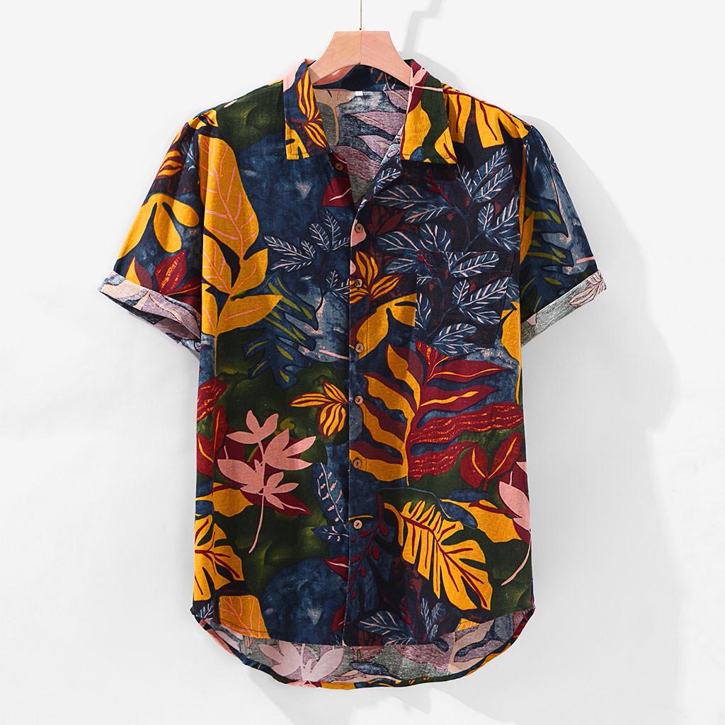 Long Sleeve Flower Printed Shirt Fit 