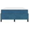 Bed Frame with Mattress Dark Blue 120 x 190 cm Fabric