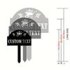 Metal Garden Stakes Floral Design Outdoor Yard Decor Wedding Gift Personalized