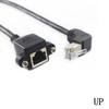 Right Angle 8Pin Screw Panel RJ45 Cable Panel Mount Extension Cable Ethernet LAN Cord Network Wire