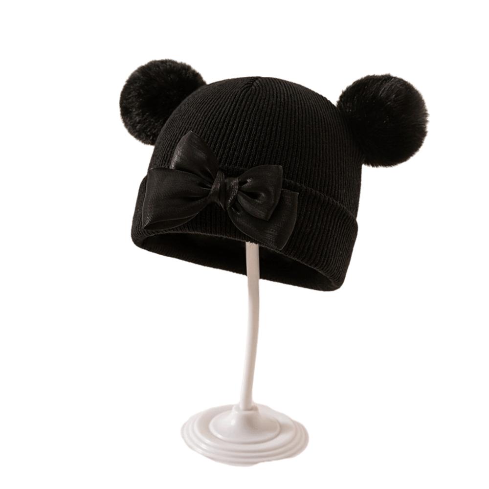 Hip Hop Baby Winter Hats Double Pom-Pom Warm Bonnet Fashion Kids Knitted Caps Outdoor