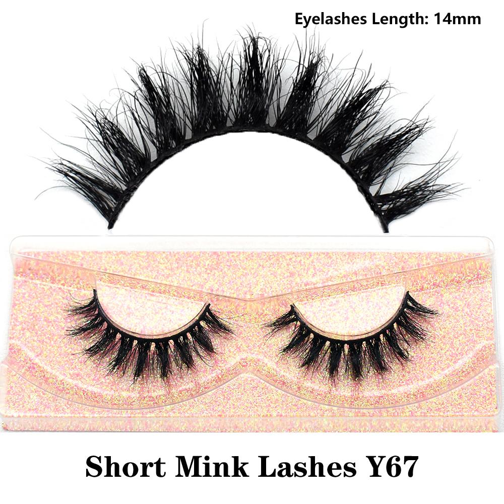 FOXESJI Real Mink Fluffy Short Eye Lashes Extension Wispy Soft Natural Short False Eyelashes Daily Wear Full Strip Lashes Makeup