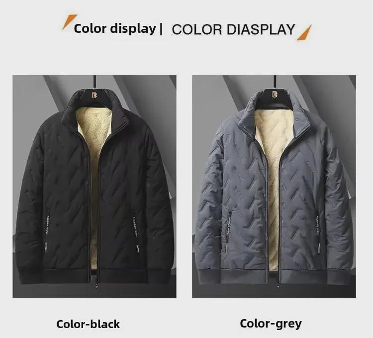 2024 Men's Stand Collar Loose Cotton Coat - Warm, Versatile, High Street Fashion Design