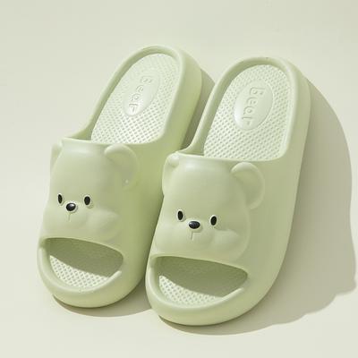 Children's Home Parent-child Cool Slippers Summer Cartoon Bear Girls and Boys Non-slip and Odorless Indoor EVA Shoes TEMU