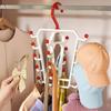 3PCS Non-slip V Shaped Rotatable Hook 18 Hooks Laundry Hanger Double-sided Clothes Rack  Dormitory