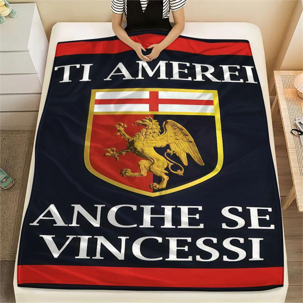 Genoa logo Blanket, High quality Comfortable for All Seasons, Home Decor, Warmth and Comfort