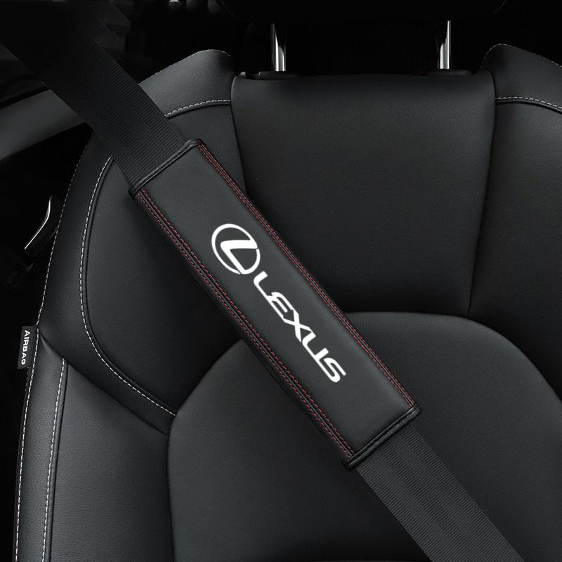 2PCS Car Safety Seat Belt Shoulder Cover Protection Pads For Lexus IS250 Ct200h LS430 LX570 NX300h IS300h RX330 ES300h UX250h