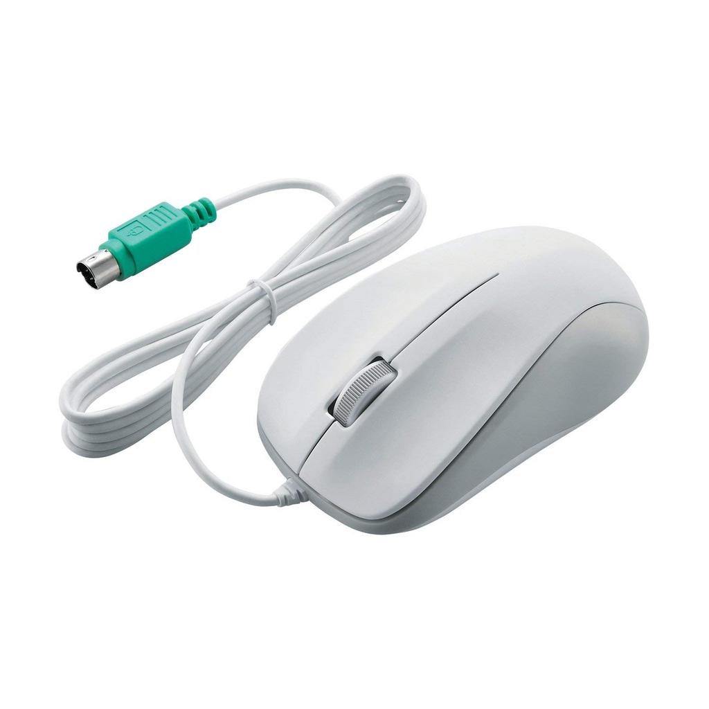 ELECOM Mouse Wired M Size 3 Buttons PS2 Optical White ROHS Directive Compliant M-K6P2RWH/RS