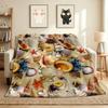 Seashell Collection Flannel Blanket Throw Blanket Soft Warm Sofa Bed Camping Car Home Decor Unique Christmas Gift C9302222