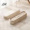 Small Velvet Jewelry Box for Rings Storage Box, Multiple Slots Portable Organizer, Prevent Compact Home Scratching Soft Lining Case Display And Travel