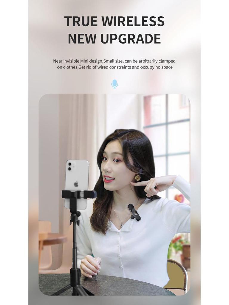 Cross-Border K9 Wireless Lavalier Microphone for Outdoor Live Streaming and Vlog Noise Reduction