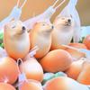 Creative DIY Assembly Shiba Inu Realistic Egg Shape TPR EggDog Union Desk Decor Desktop Ornaments For Home Office Fun Christmas Easter Gift Presents