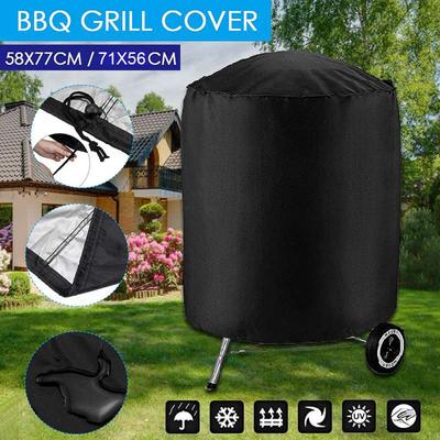 Black Heavy Duty Gas Barbecue Outdoor Charcoal BBQ Cover Grill Protector BBQ Accessories Protective