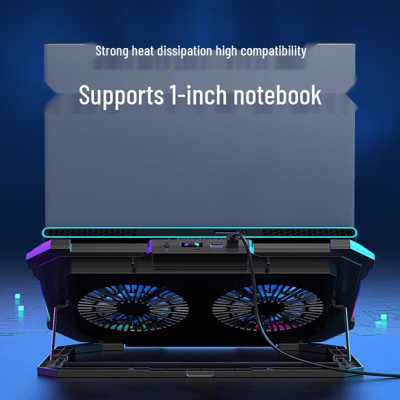 ICE COOREL Adjustable Laptop Cooling Stand with Multi-Fan & RGB Options