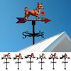 Metal Weather Vane Outdoor Wind Indicator Rustic Style Dog Wind Vane Rooftop Decoration for Shed Garden Yard Decor