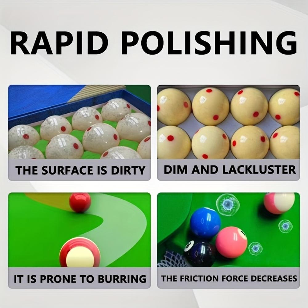 Snooker Ball Maintenance Oil - Pool Table Care Polish Wax, Glossy Glaze for Billiards, Suitable for Snooker and Nine-Ball Cues,