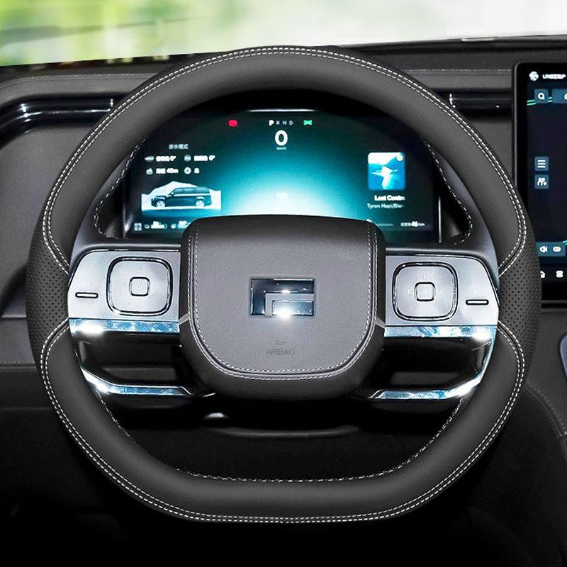 D Shape Car Steering Wheel Cover For Polar Stone Jishi 01 2026 2026 2026 Non-slip Wear-resistant Sweat Auto Accessories