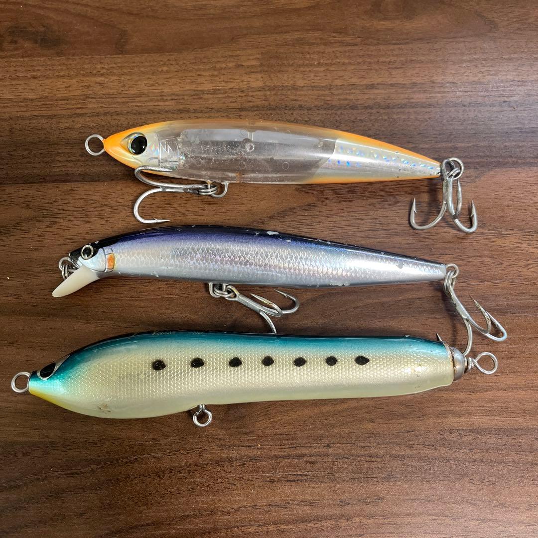 Used Topwater plug, minnow 3-piece set CB ONE Rodeo 175 and others