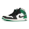 Jordan Air Jordan 1 Slip Resistant Slip Resistant Mid top Vintage Basketball Shoes Men's White Green 852542-301(Team210-)