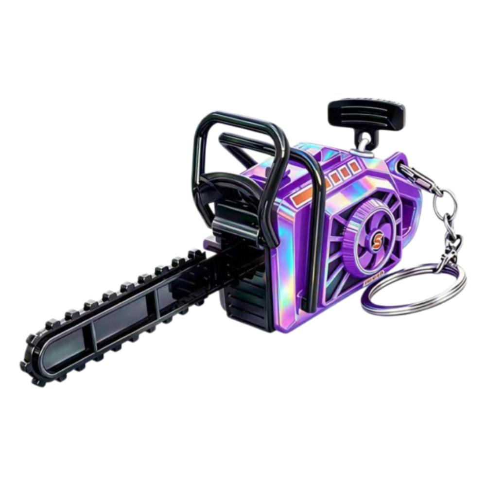 Pull Rope Power Saw Bag Pendant Plastic Logging Saw Toy Gift Toy Key Decor