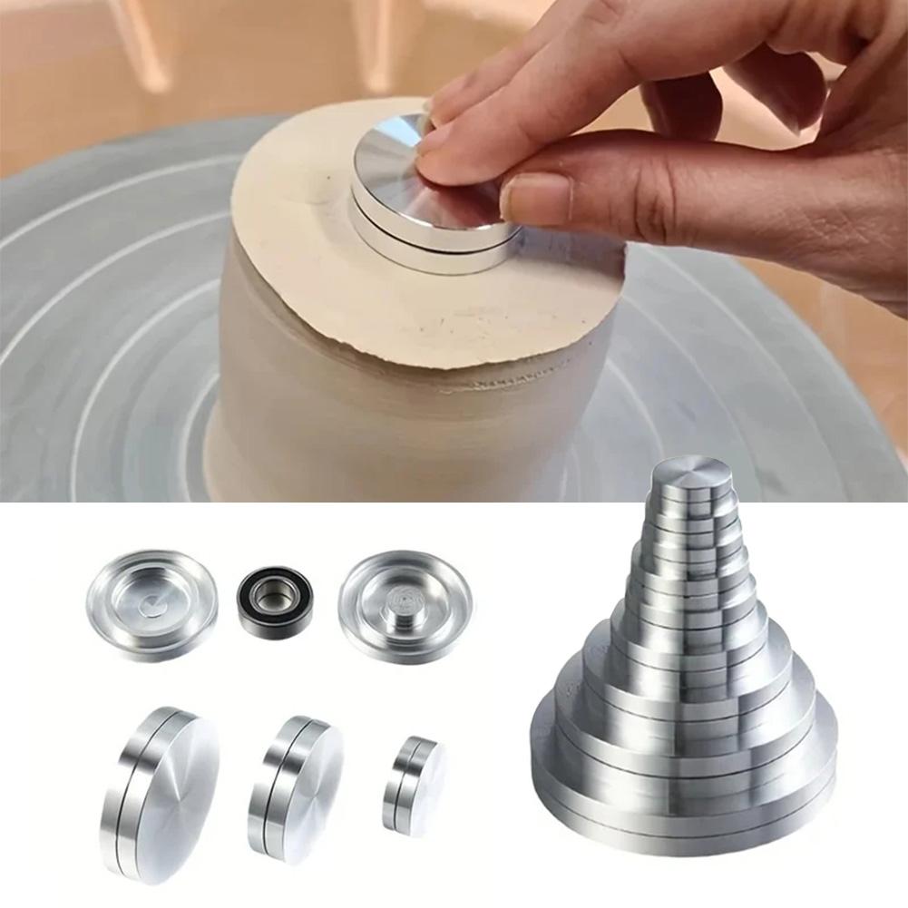 Pottery Tool Clay Trimming Spinner Tool Fixing Clay Molding Tools Trim Stabilizer Mini Pottery Wheel Bearing Rotary Disc Ceramic Tool