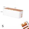 Hide Wires Desk Computer Cable Organizer Box Bamboo Cover Wire Junction Board Storage Box for Phone Cable Cable Management Box