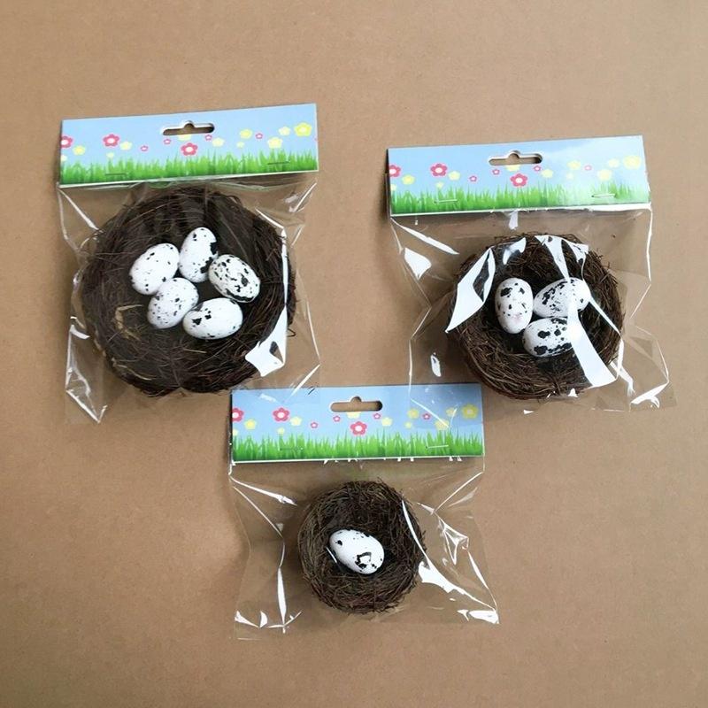 Cheap Artificial Nest Easter Mini Rattan Bird Nests Eggs Marriage