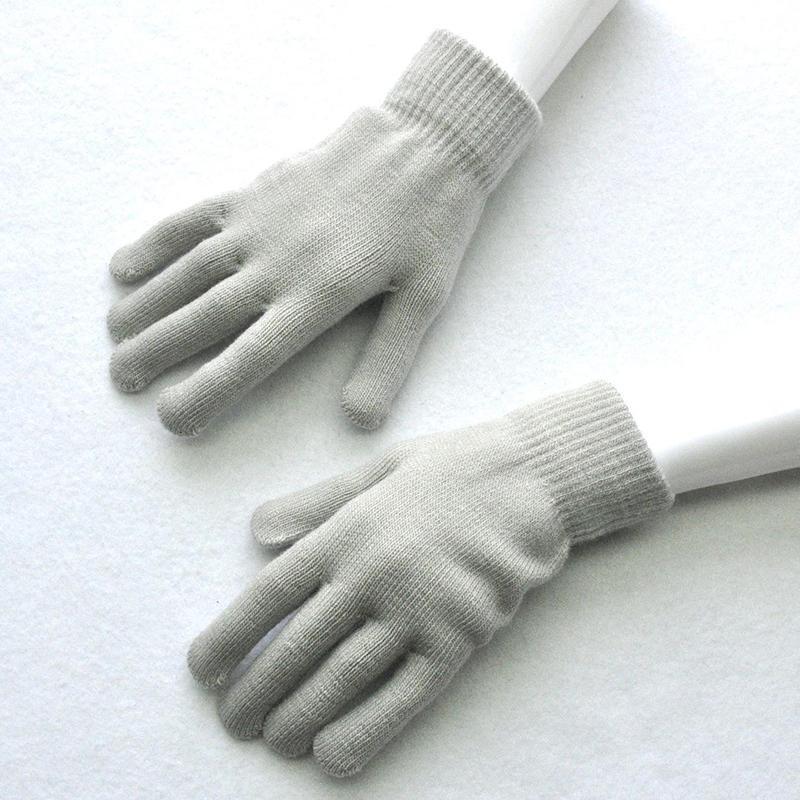 Full Fingered Gloves Winter Warm Thermal Wrist Warmer Glove Solid Knitted Gloves Warm Split