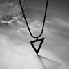 Titanium Steel Geometric Triangle Necklace Men's Geometric Pendant Cool Style Jewelry