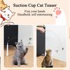 Saugknopf Elektrischer Katzen-Teaserstab Selbstspiel Langeweileabbau Automatisches Interaktives Katzenspielzeug Adsorbierbar Handheld Hochbelastbar Katze