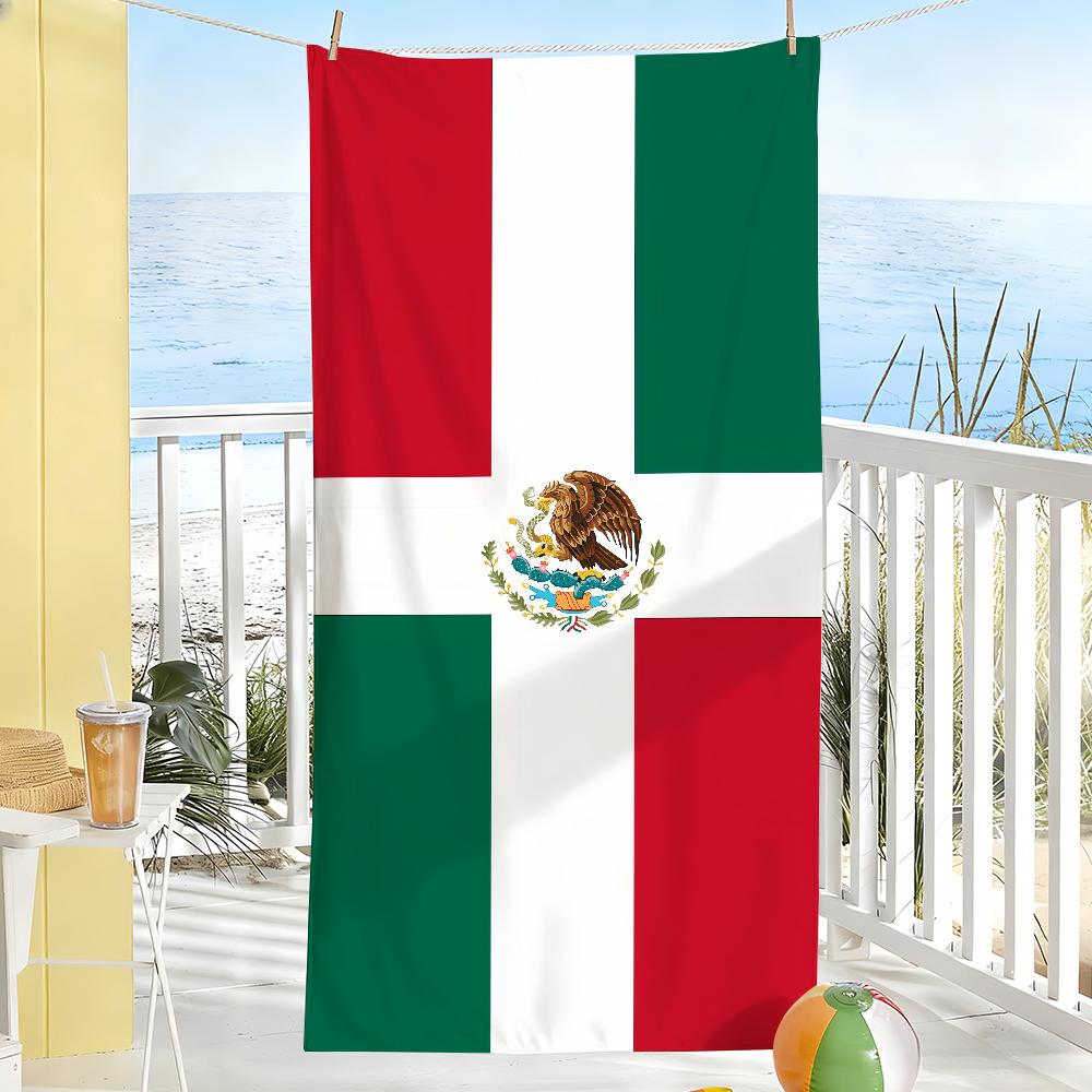 Flag Of Mexico Towel Soft Pool Gift For Travel Gym Shower Camping Quick Dry Sports Large Beach Towels