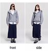 Unisex Trendy Heavyweight Hooded Cardigan with Contrast Stitching