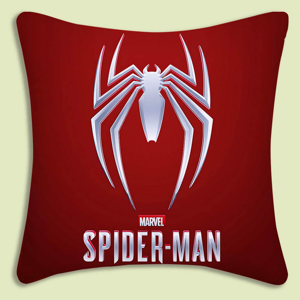SpiderMan mascot Pillow Covers Cartoon Sofa Decorative Home Doublesided Printing Short Plush Cute Cushion Cover