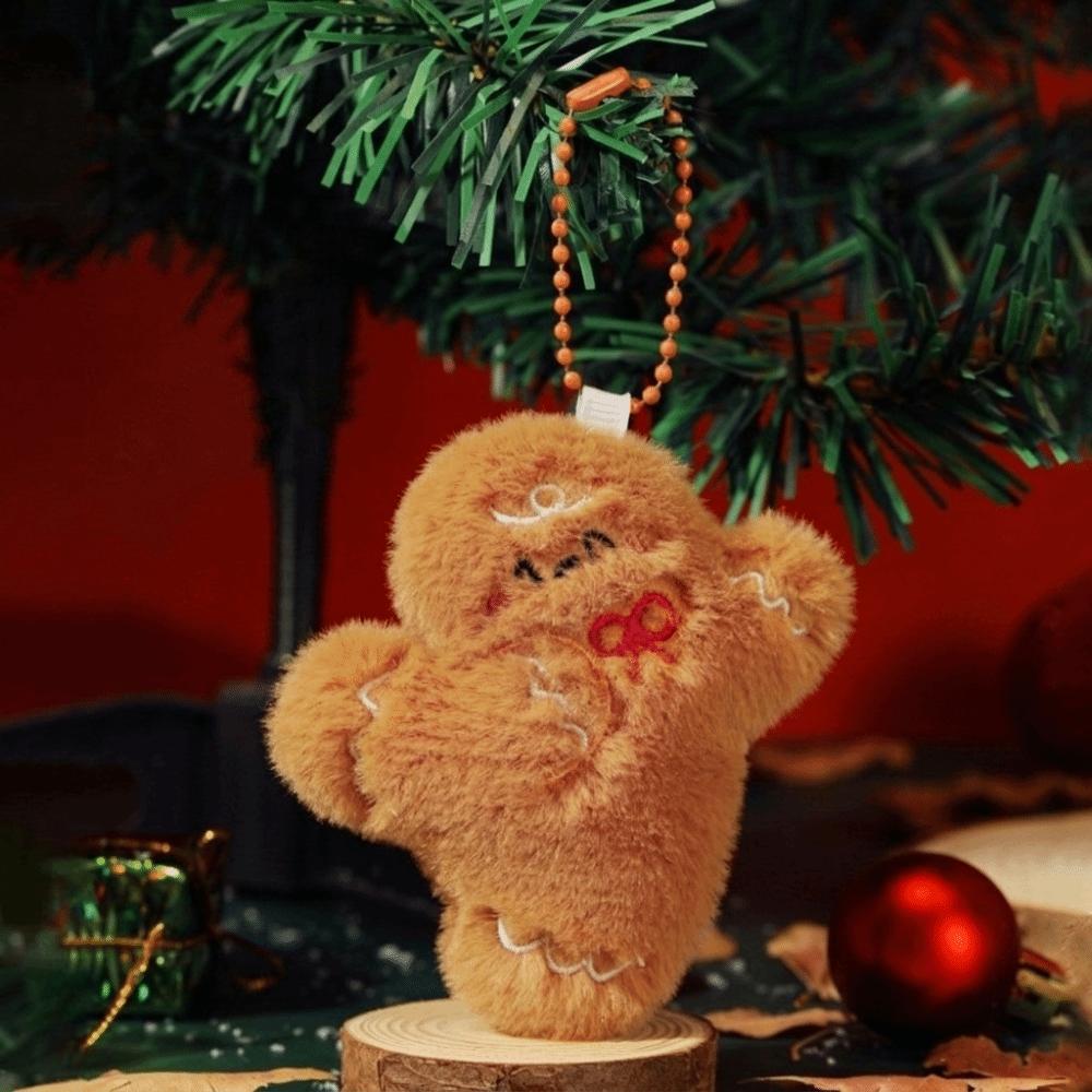 Cartoon Christmas Keychain Santa Claus Plush Keyring Fluzzy Christmas Tree Pendants  Festival