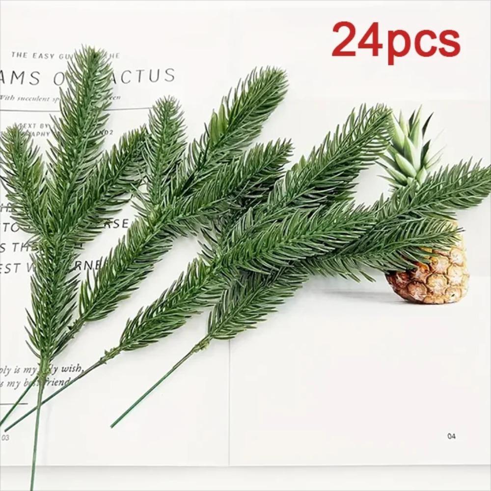 Artificial Pine Branches Green Plants Pine Needles DIY Accessories For Garland Wreath Christmas And Home Garden Decor