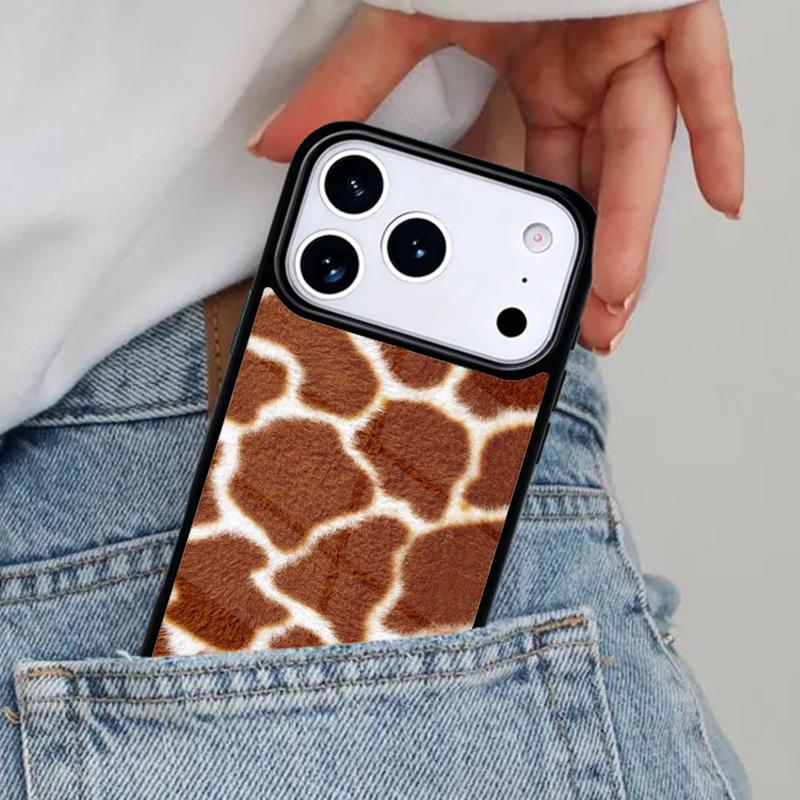 Giraffe Skin Pattern Phone Case for iPhone 16e 15 14 13 12 17 Pro Max Plus Air 17pro Cover Coque