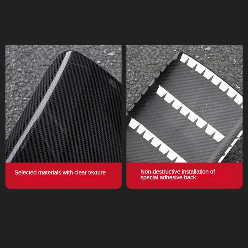 Real Carbon Fiber Car Rear Armrest Box Cover Interior Trim Sticker Spare Parts Parts For Subaru WRX/WRX STI