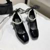 NEW Spring Autumn Woman’s Shoes Mary Jane High Heels Chunky Pumps Sweet Square Head Elegant Shoes for Female