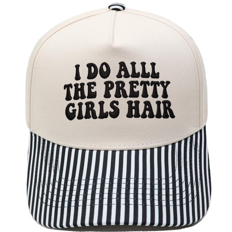 I DO ALL THE PRETTY Embroidery Color Matching Truck Driver Hat Fun Men's and Women's Sunshade Dad Hat