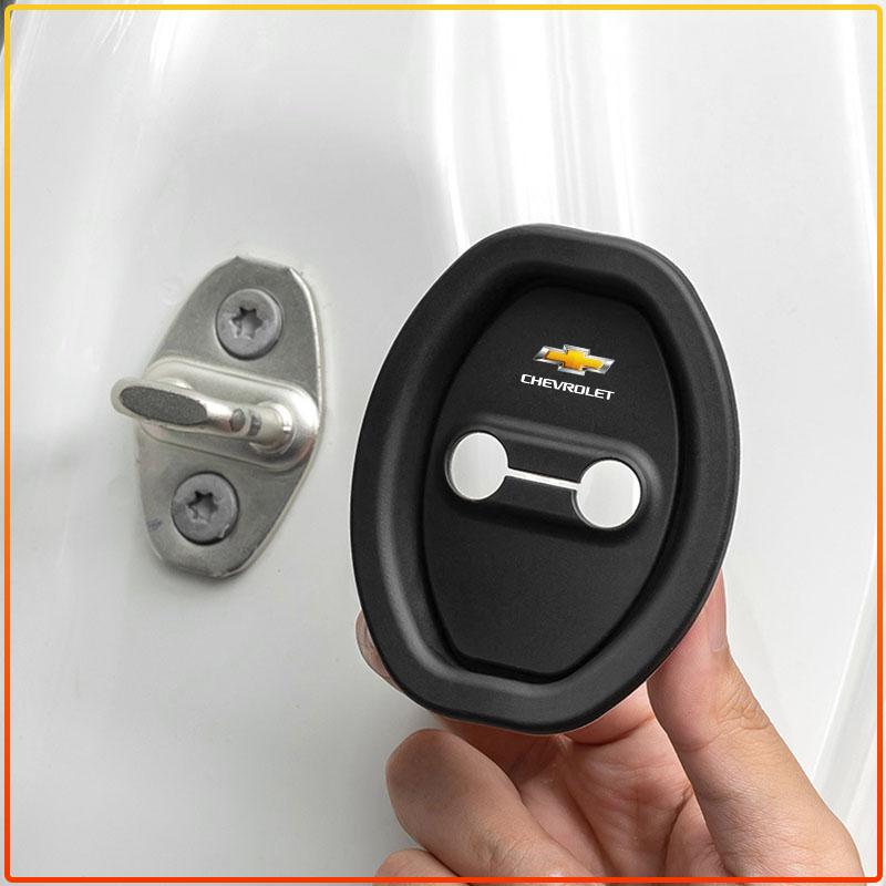 4Pcs Silicone Car Door Lock Protector Cover Auto Accessory Styling For Chevrolet Colorado Cruze Captiva Malibu Aveo Camaro Sonic Tahoe Impala Equinox