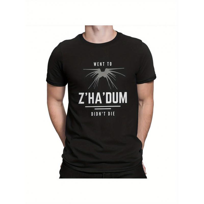 Maglietta da Uomo Babylon 5 - Iconica Stampa "Sono Andato su Z'ha'dum e Non Sono Morto" con Nave Ombra e Logo Babylon 5 - T-shirt Retrò Sci-Fi Vestibilità Regolare -
